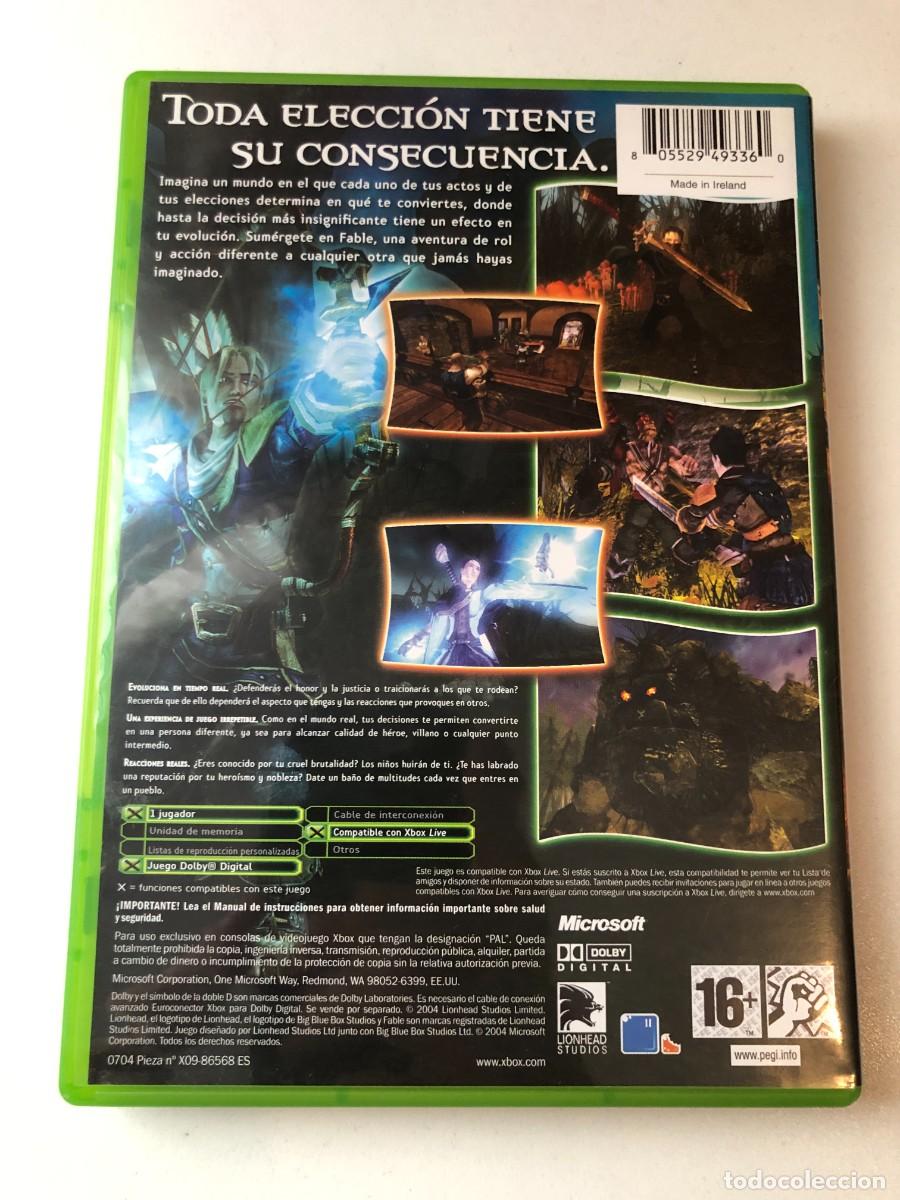 Videojuegos y consolas: Fable Microsoft Xbox Pal Espa&ntilde;a Completo Original LionHead Studios - Foto 2