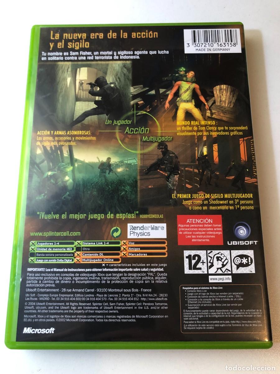 Videojuegos y consolas: Splinter Cell Pandora Tomorrow Microsoft Xbox Pal Esp Completo Original Ubisoft - Foto 2