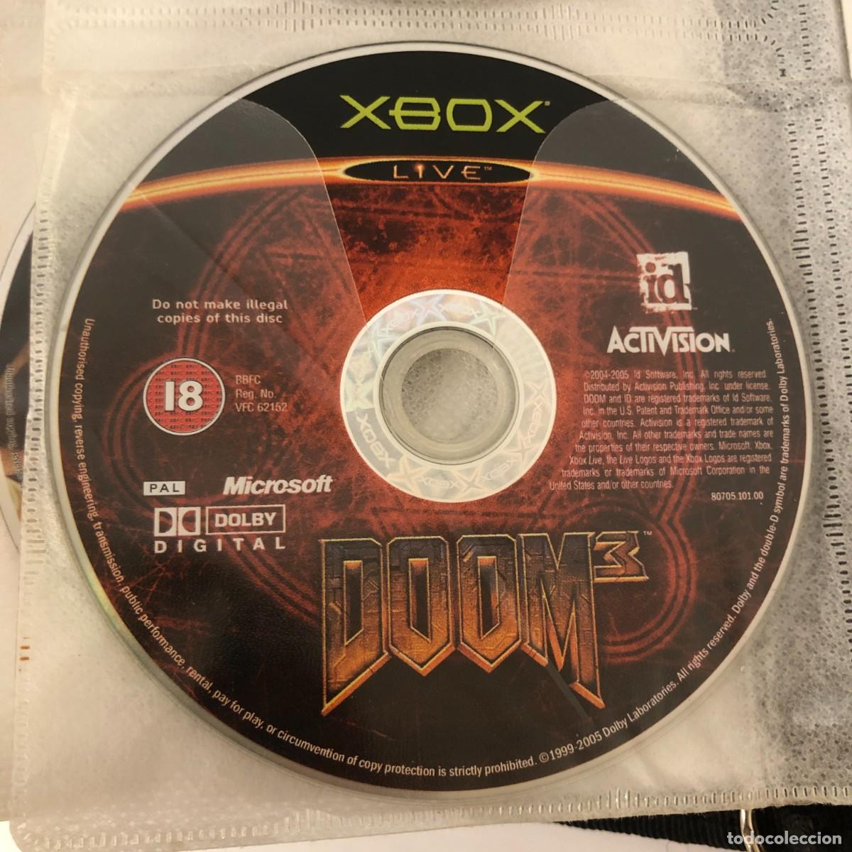 Videojuegos y consolas: Doom 3 Microsoft Xbox Pal Espa&ntilde;a Solo Disco Original ID Software - Foto 1