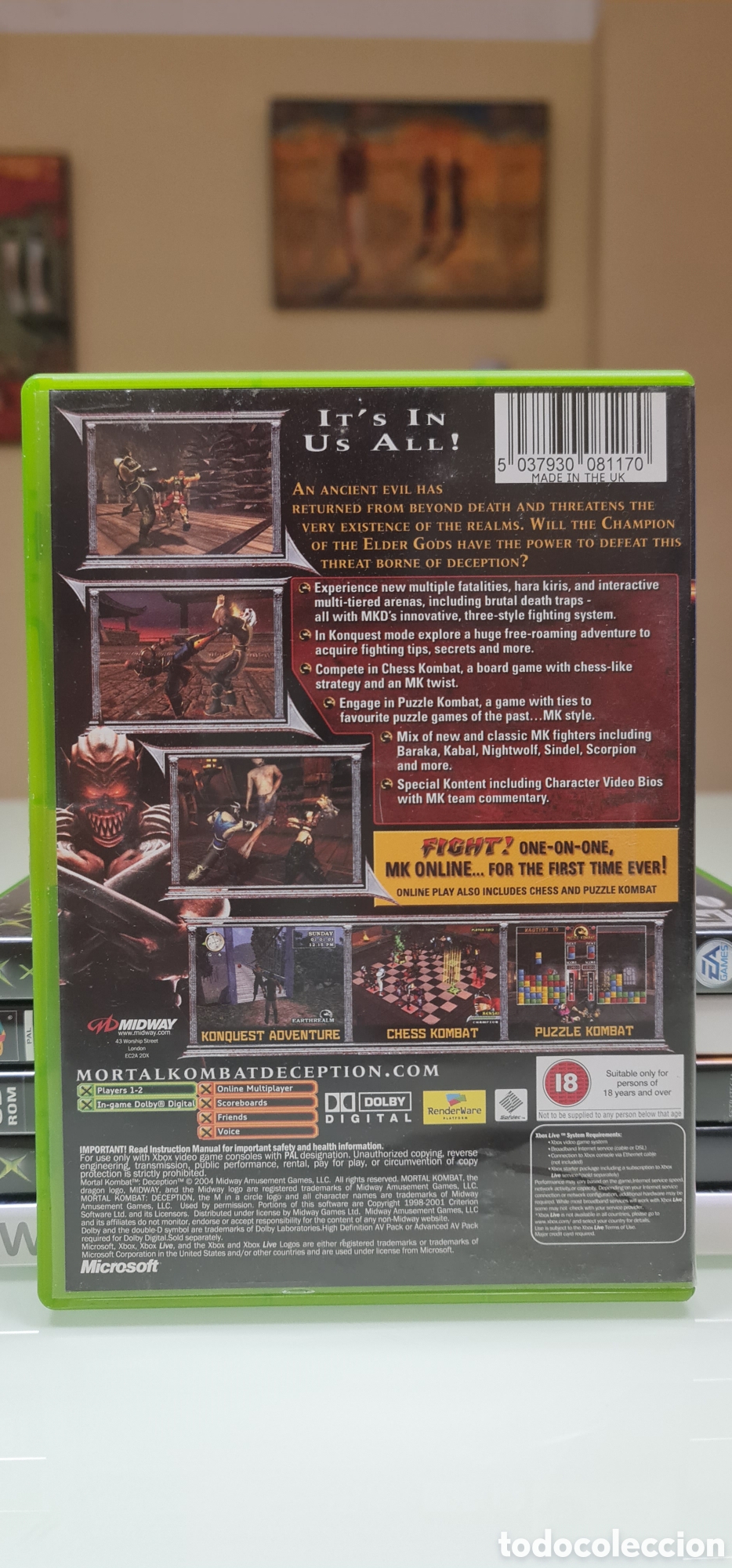 Videojuegos y consolas: MORTAL KOMBAT DECEPTION XBOX - Foto 3