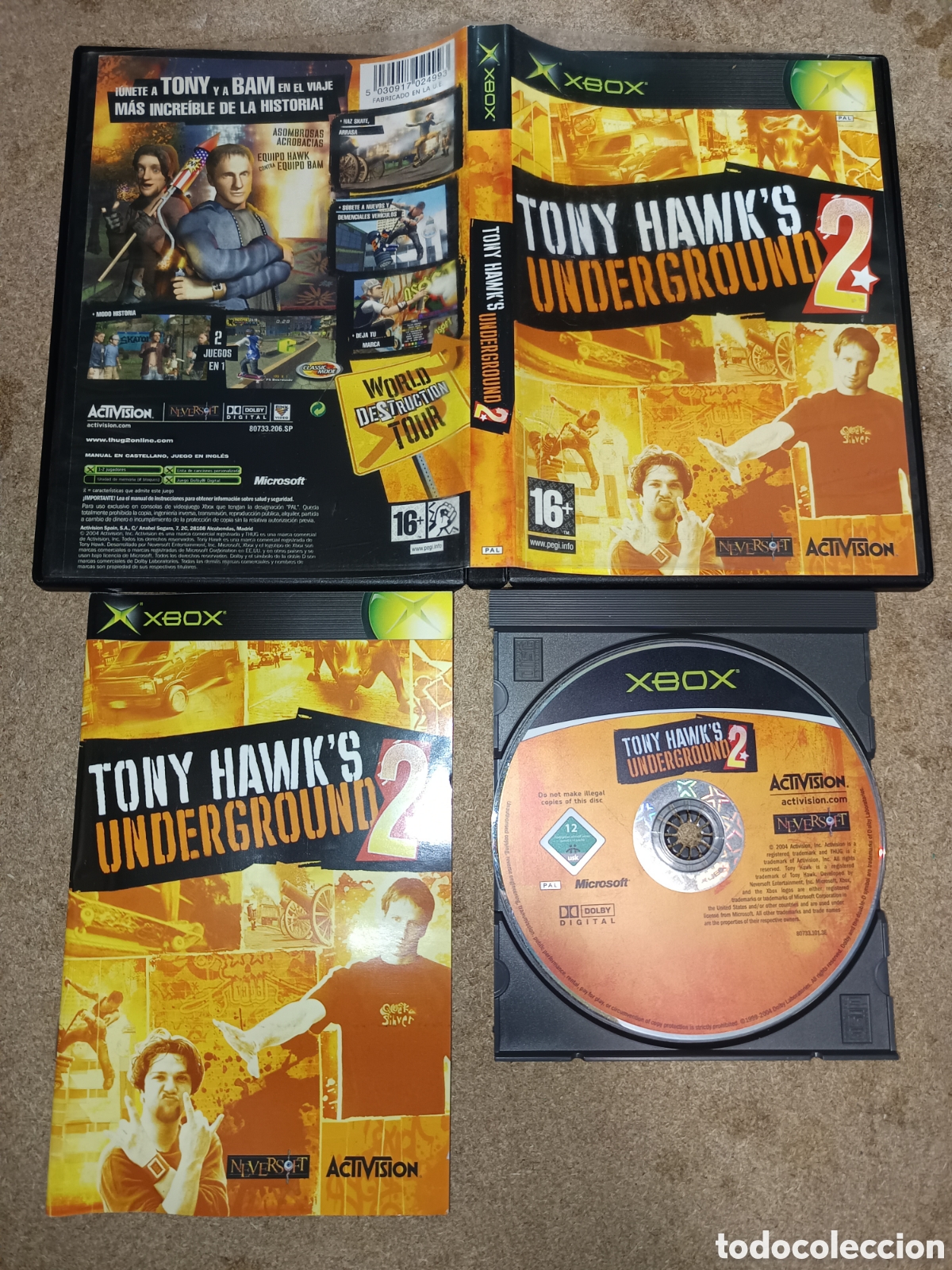 Videojuegos y Consolas: XBOX TONY HAWK'S UNDERGROUND 2 PAL ESP COMPLETO