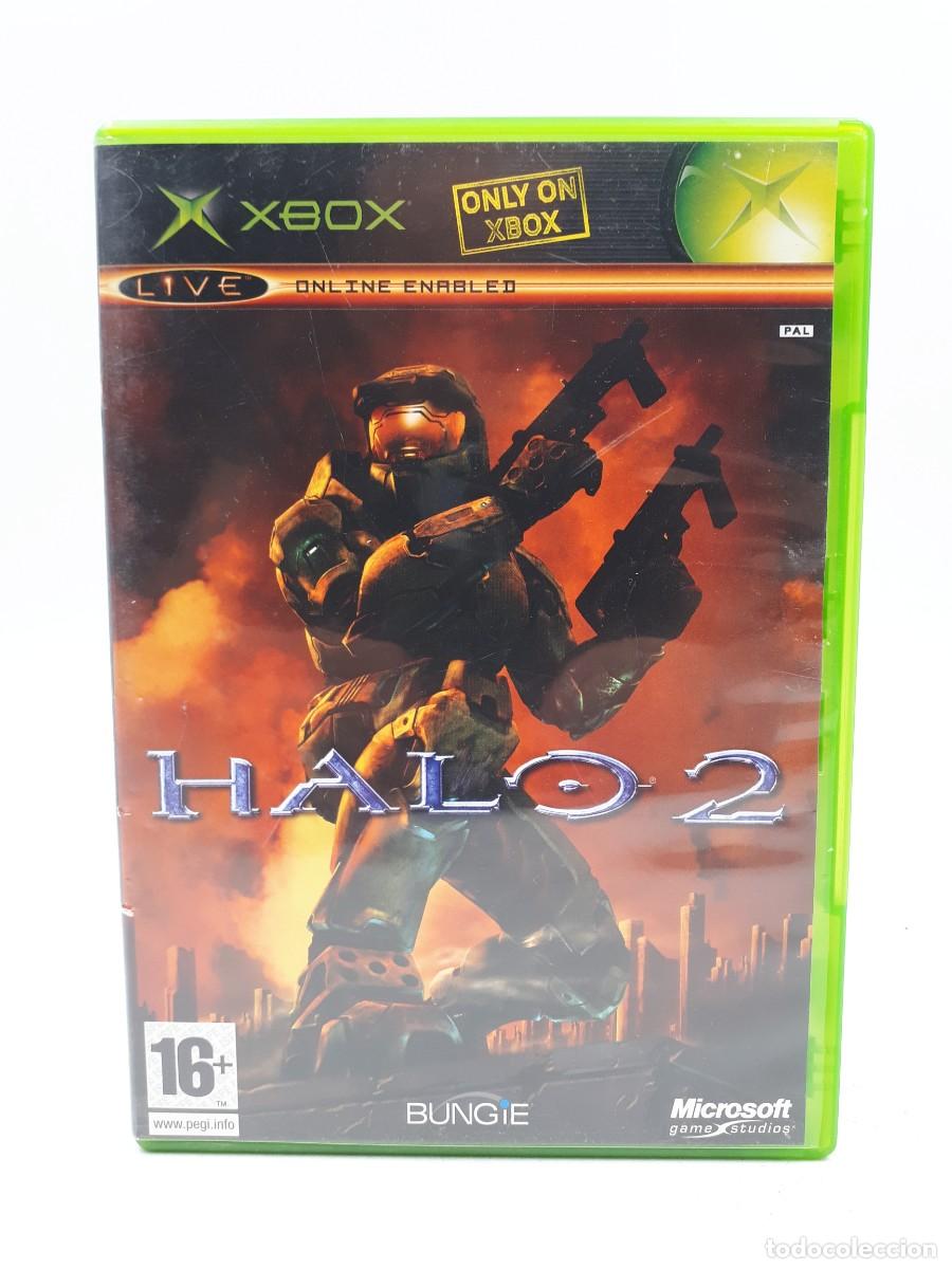 Videojuegos y Consolas: Juego y caja verde Micorsoft Xbox Clasica HALO 2