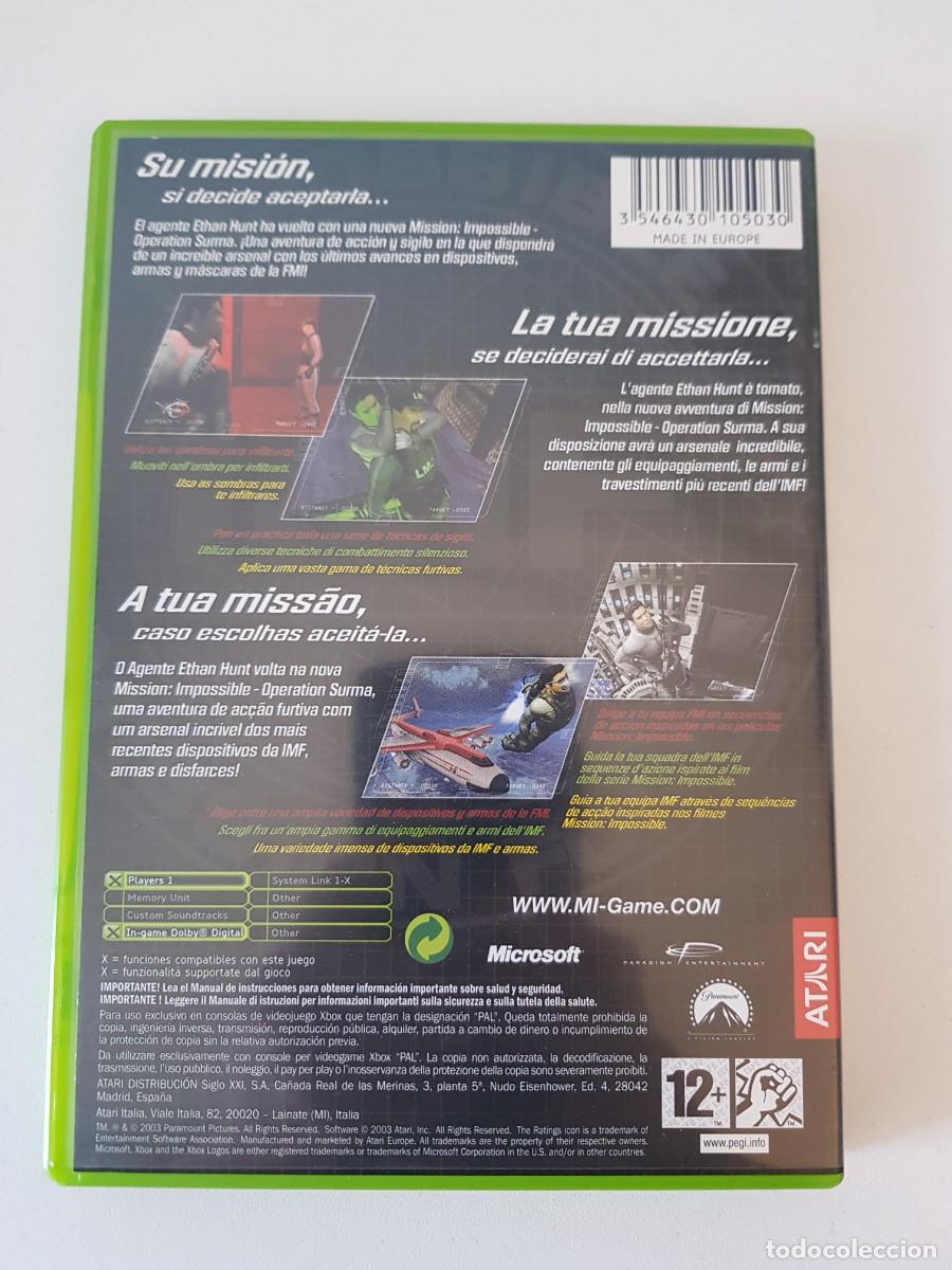 Videojuegos y consolas: Mission Impossible Operation Surma Microsoft Xbox Pal Espa&ntilde;a Completo Atari - Foto 2