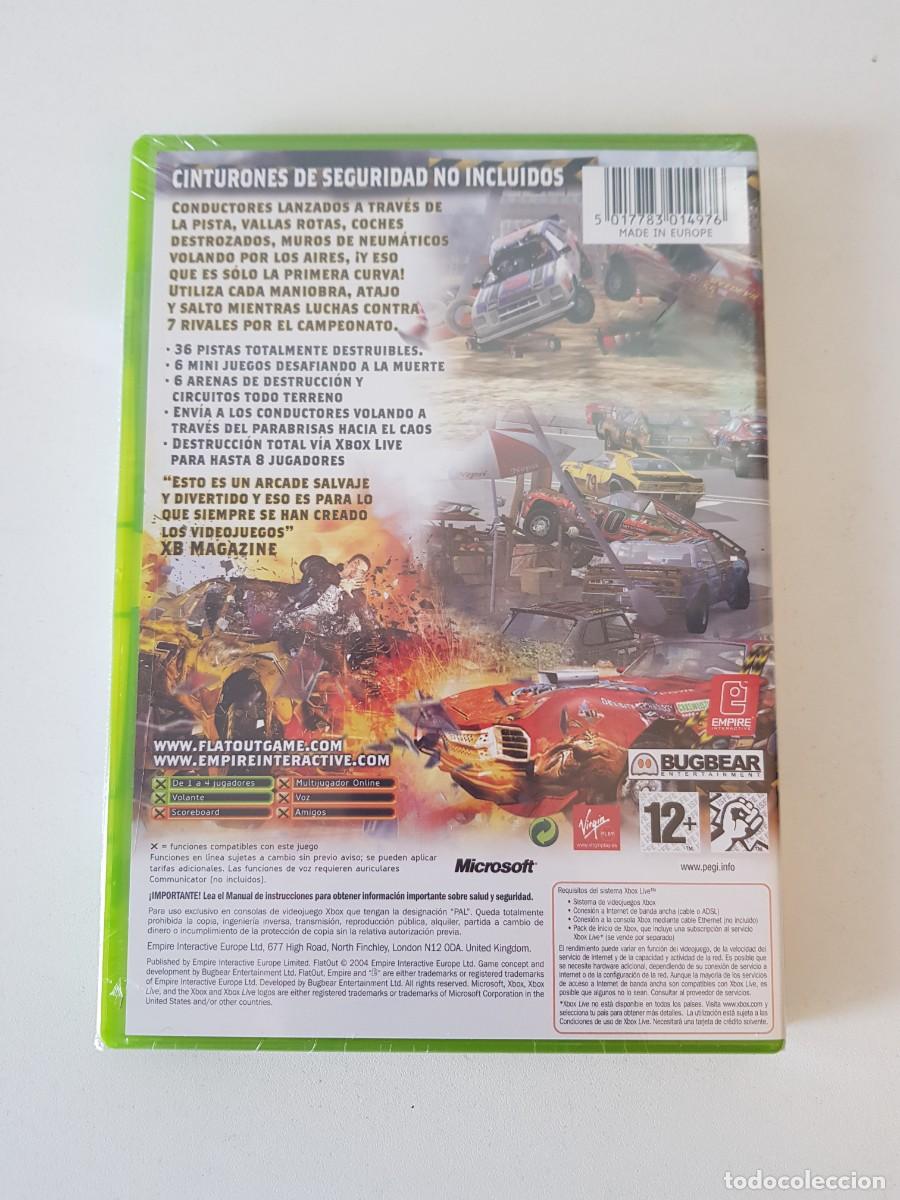 Videojuegos y consolas: Flat Out Microsoft Xbox Pal Espa&ntilde;a Precintado Original Bugbear - Foto 2