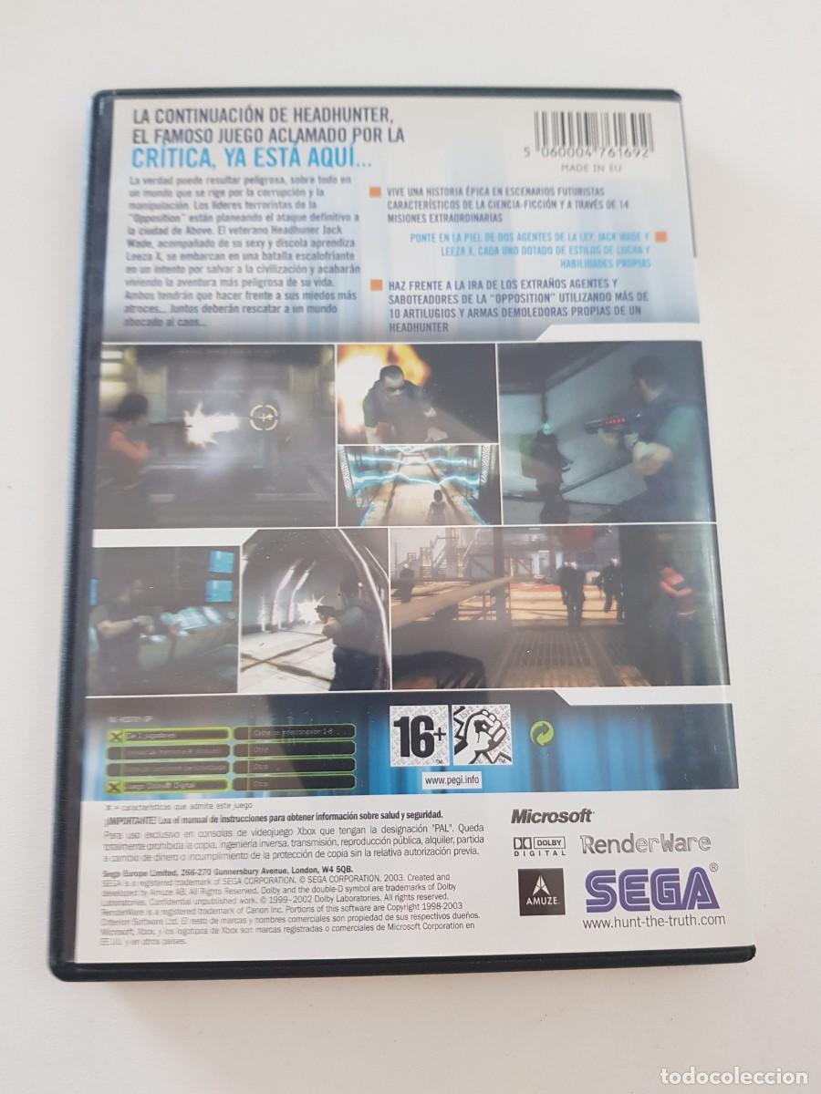 Videojuegos y consolas: Headhunter Redemption Microsoft Xbox Pal Espa&ntilde;a Original Sega - Foto 2