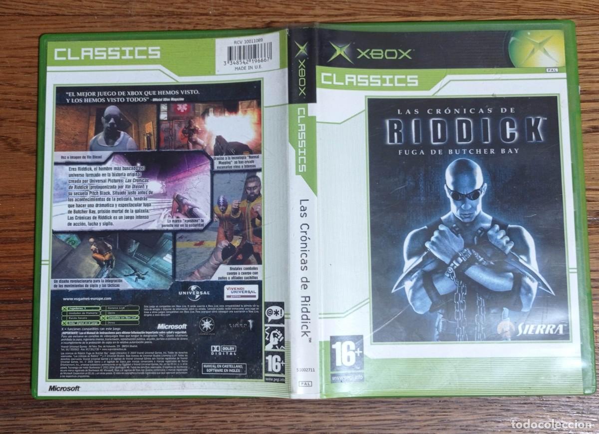 Videojuegos y consolas: LAS CRONICAS DE RIDDICK FUGA DE BUTCHER BAY PAL XBOX