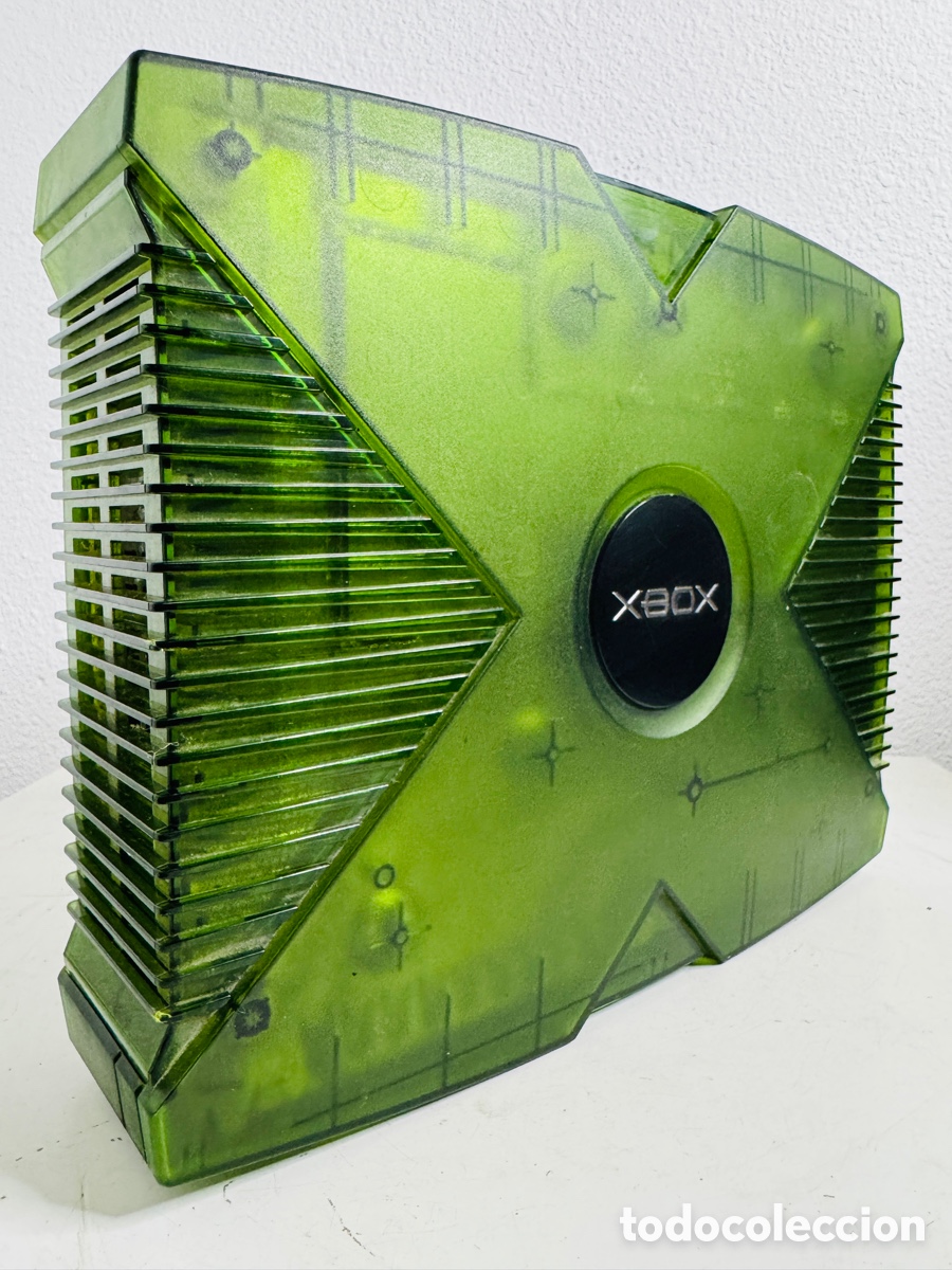 Videojuegos y consolas: Xbox Classic Limited Green Crystal Edition + 2x Controller - Foto 3