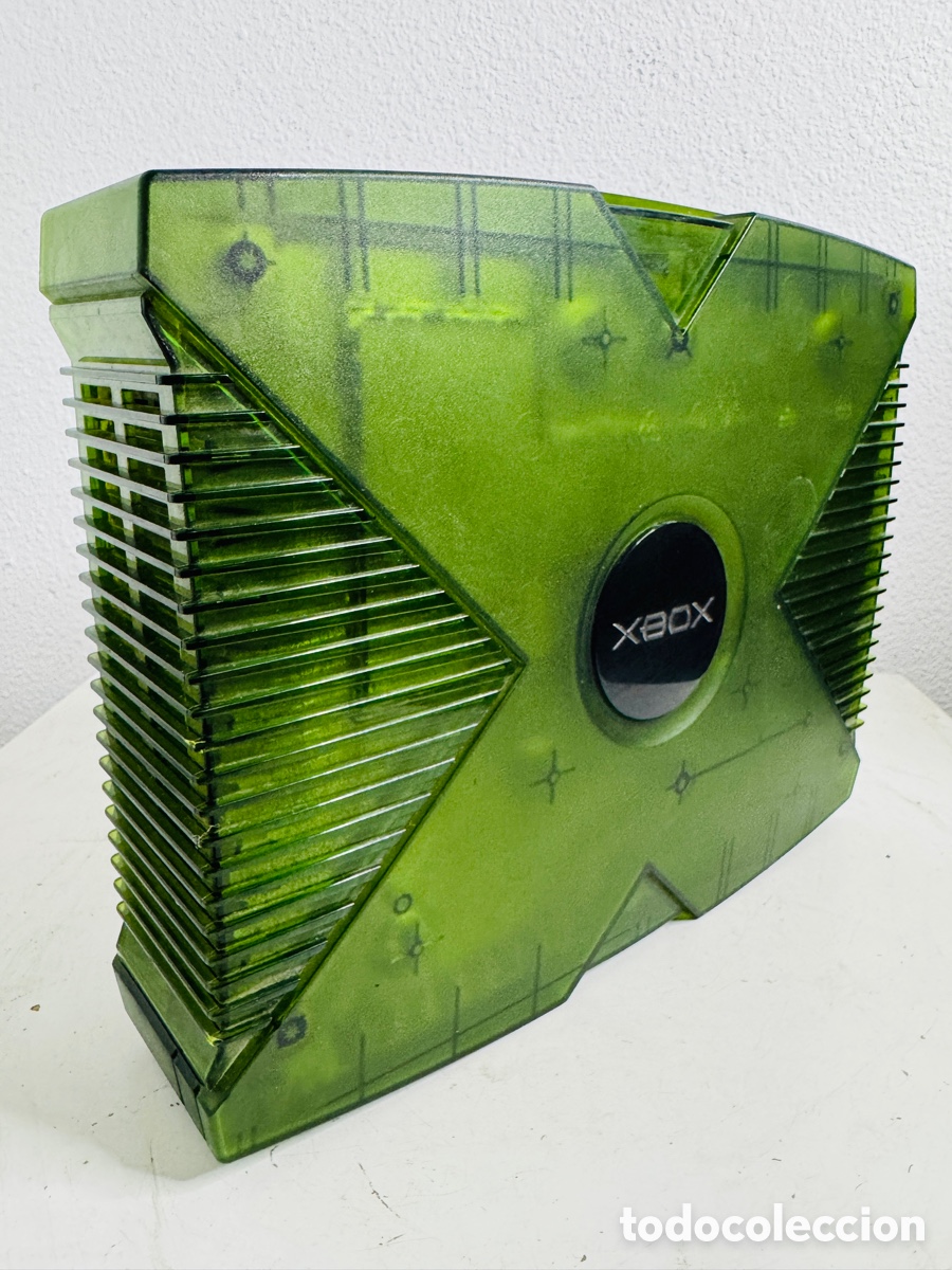 Videojuegos y consolas: Xbox Classic Limited Green Crystal Edition + 2x Controller - Foto 4
