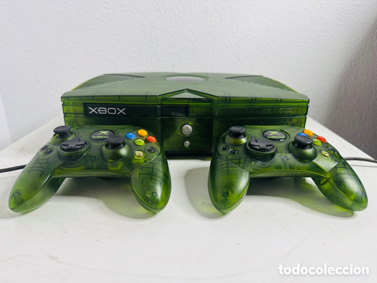Videojuegos y consolas: Xbox Classic Limited Green Crystal Edition + 2x Controller - Foto 10