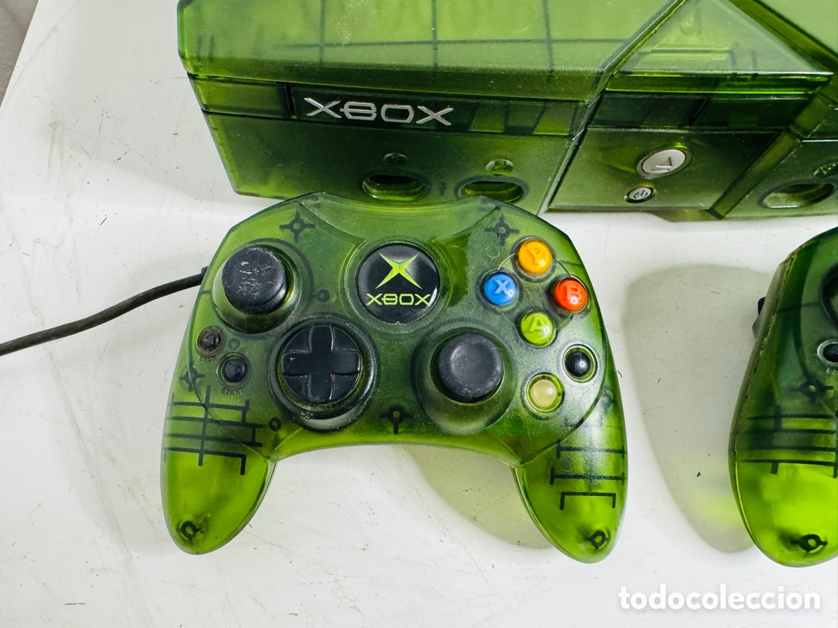 Videojuegos y consolas: Xbox Classic Limited Green Crystal Edition + 2x Controller - Foto 11
