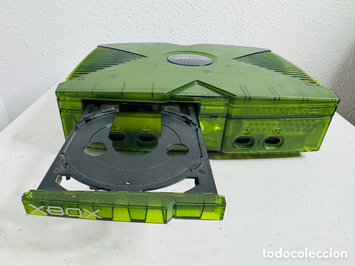 Videojuegos y consolas: Xbox Classic Limited Green Crystal Edition + 2x Controller - Foto 13