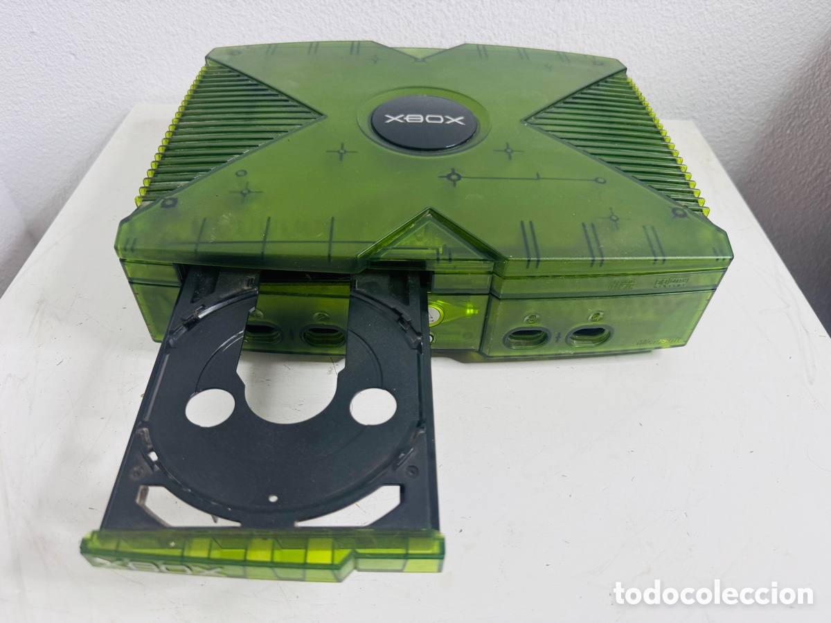 Videojuegos y consolas: Xbox Classic Limited Green Crystal Edition + 2x Controller - Foto 15