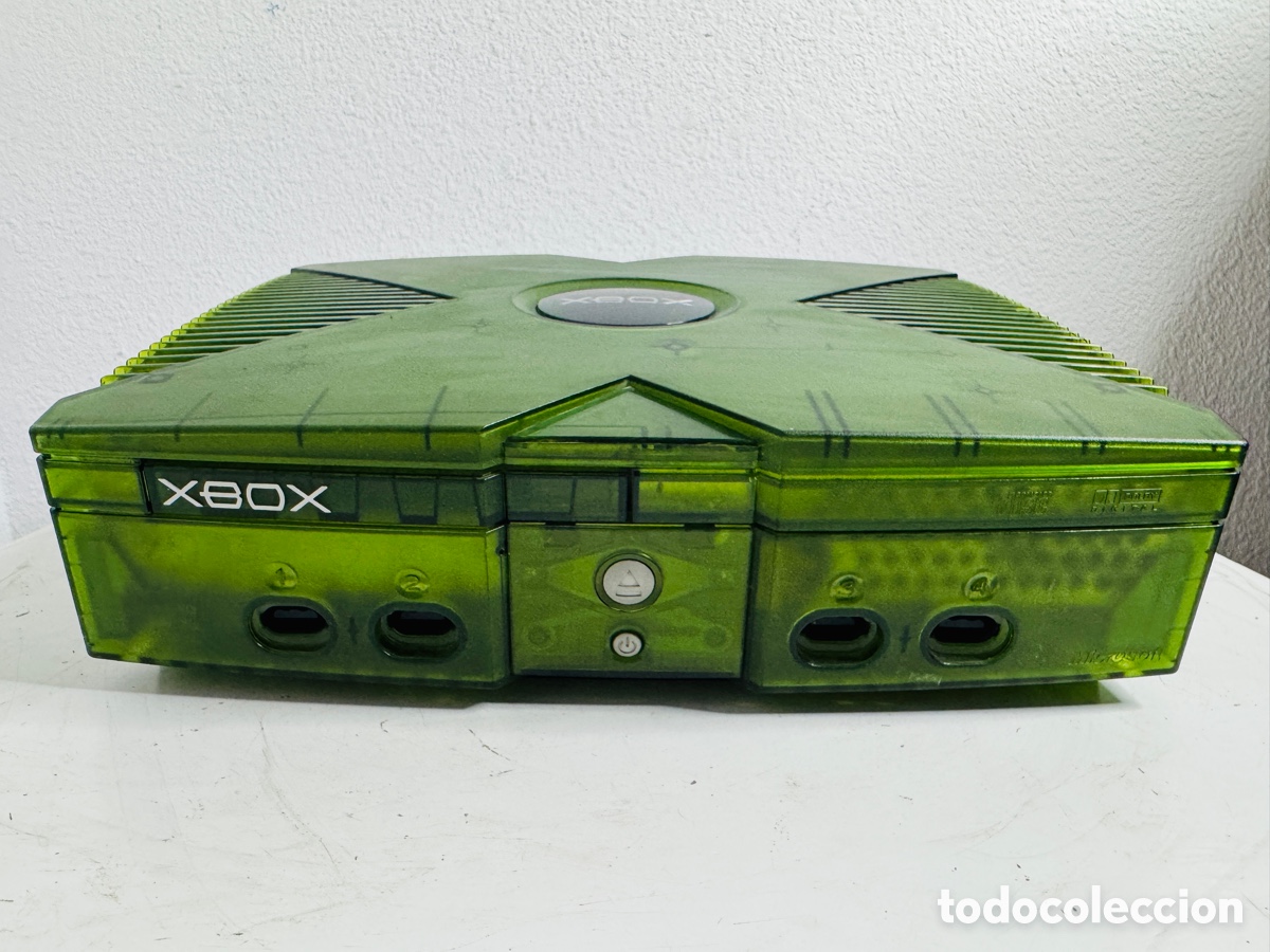 Videojuegos y consolas: Xbox Classic Limited Green Crystal Edition + 2x Controller - Foto 21