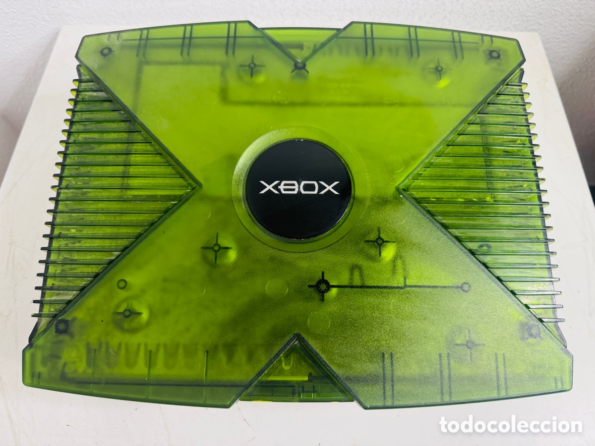 Videojuegos y consolas: Xbox Classic Limited Green Crystal Edition + 2x Controller - Foto 22