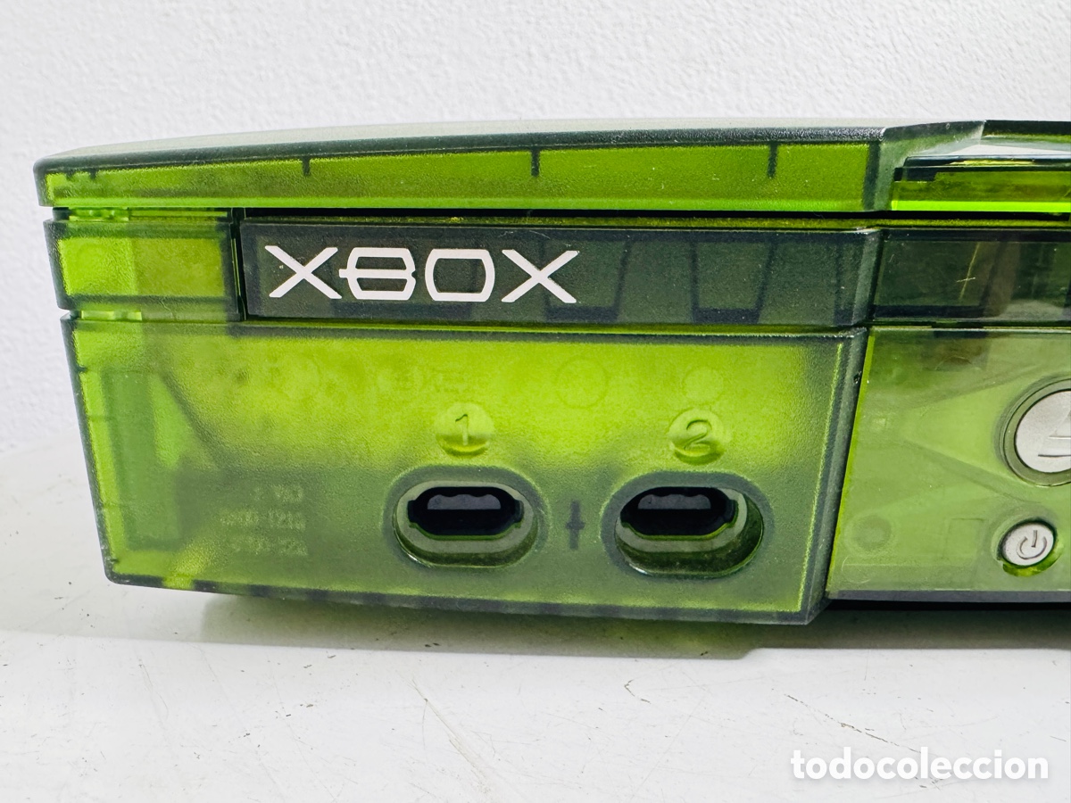 Videojuegos y consolas: Xbox Classic Limited Green Crystal Edition + 2x Controller - Foto 23