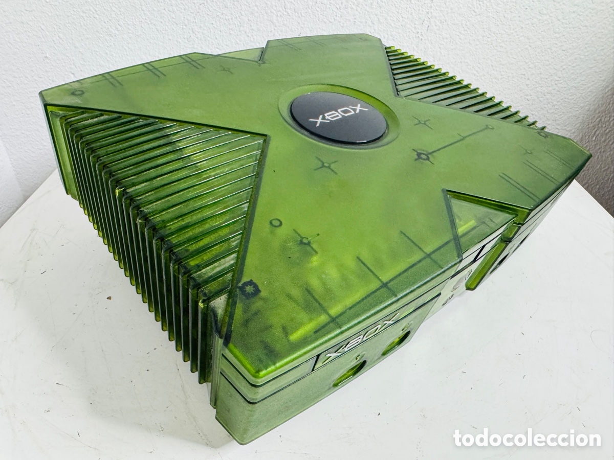 Videojuegos y consolas: Xbox Classic Limited Green Crystal Edition + 2x Controller - Foto 25