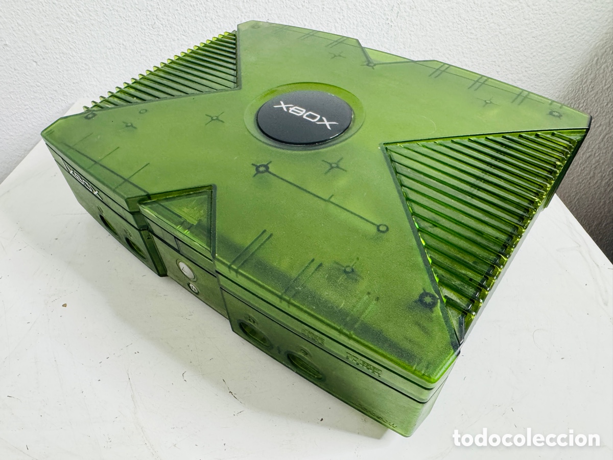 Videojuegos y consolas: Xbox Classic Limited Green Crystal Edition + 2x Controller - Foto 27