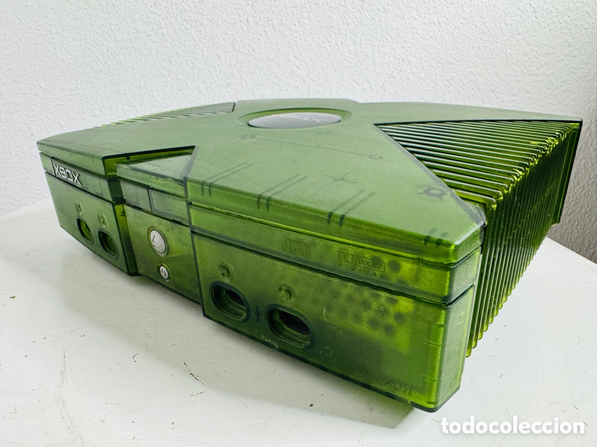 Videojuegos y consolas: Xbox Classic Limited Green Crystal Edition + 2x Controller - Foto 28