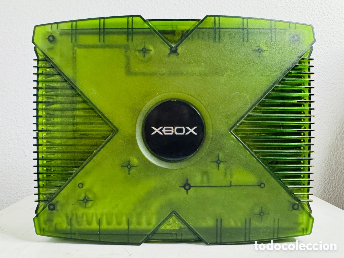 Videojuegos y consolas: Xbox Classic Limited Green Crystal Edition + 2x Controller