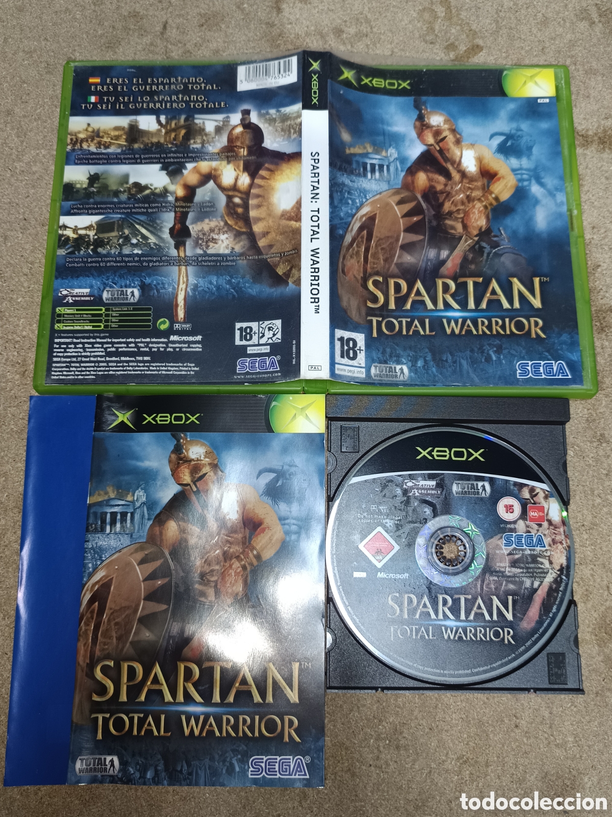 Videojuegos y consolas: XBOX SPARTAN TOTAL WARRIOR PAL ESP COMPLETO