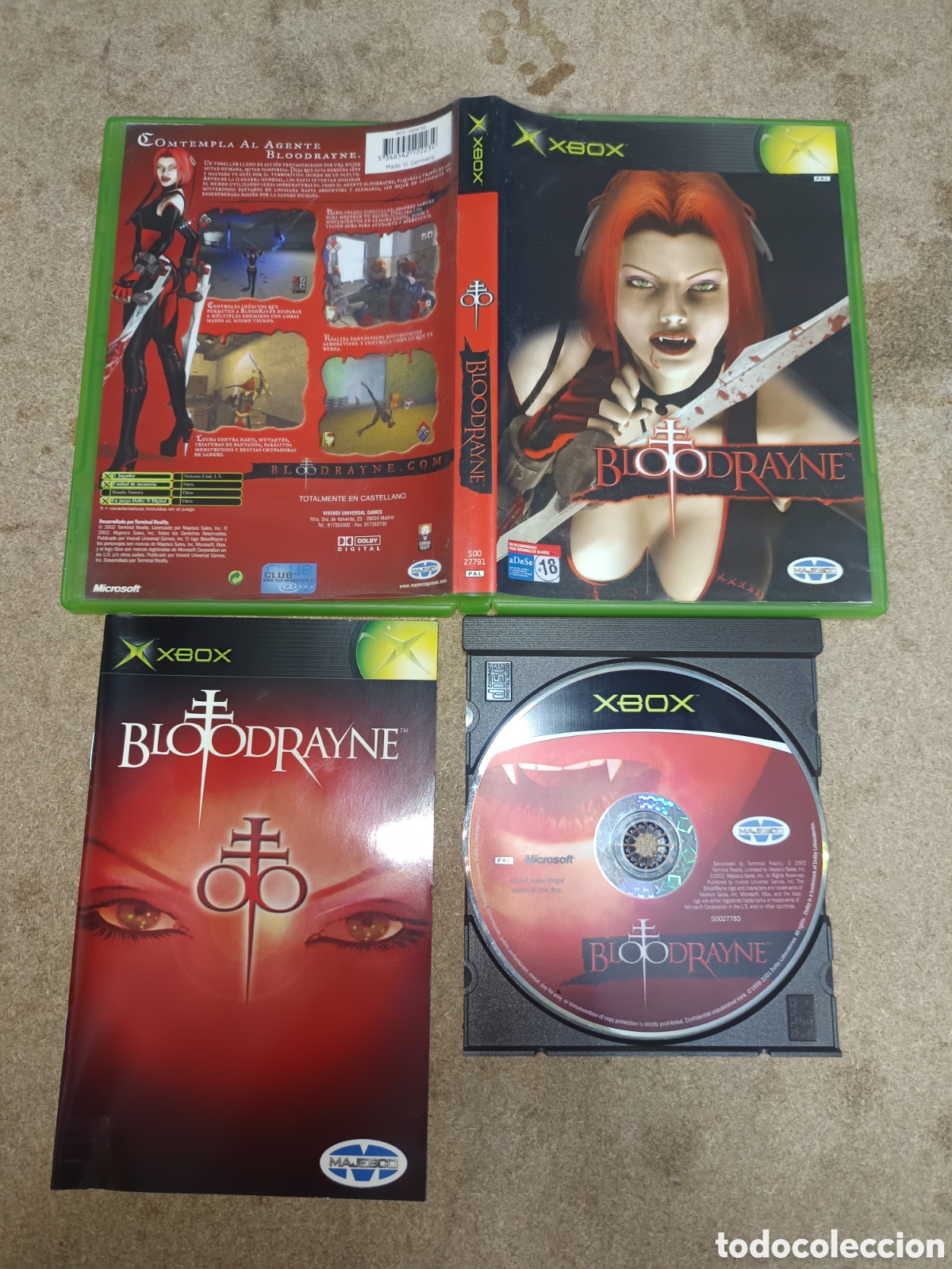 Videojuegos y consolas: XBOX BLOODRAYNE PAL ESP COMPLETO
