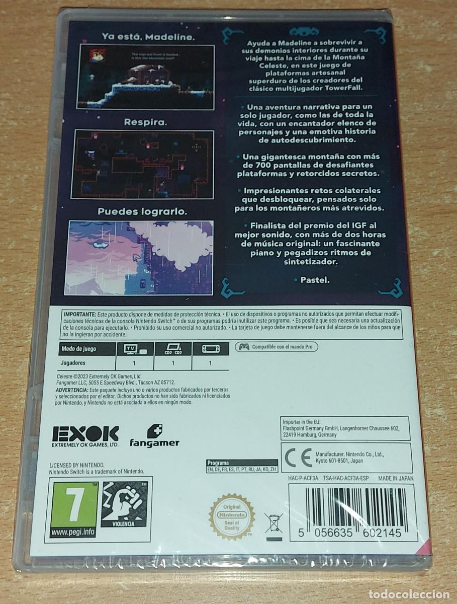 Videojuegos y consolas Nintendo Switch de segunda mano: CELESTE NINTENDO SWITCH PAL ESPA&Ntilde;A PRECINTADO - Foto 2