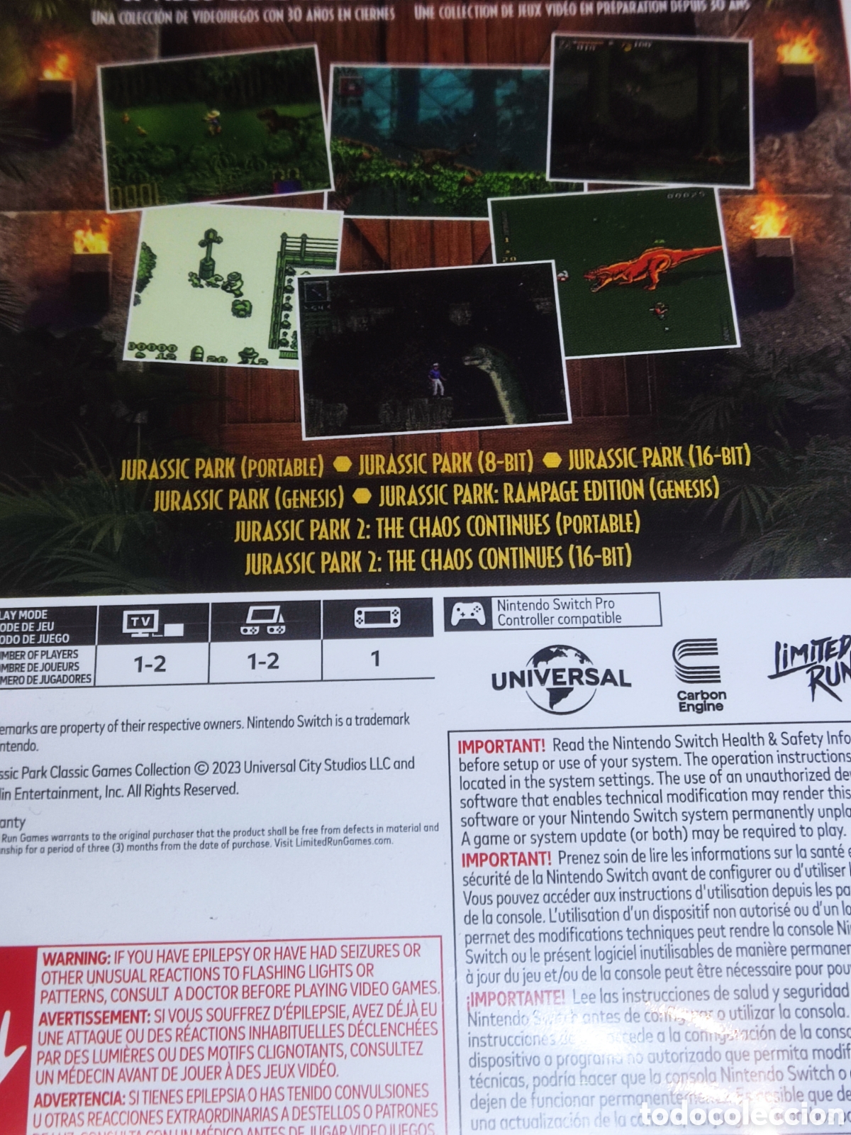 Videojuegos y consolas Nintendo Switch de segunda mano: Jurassic park Classic Games Collection - Foto 5