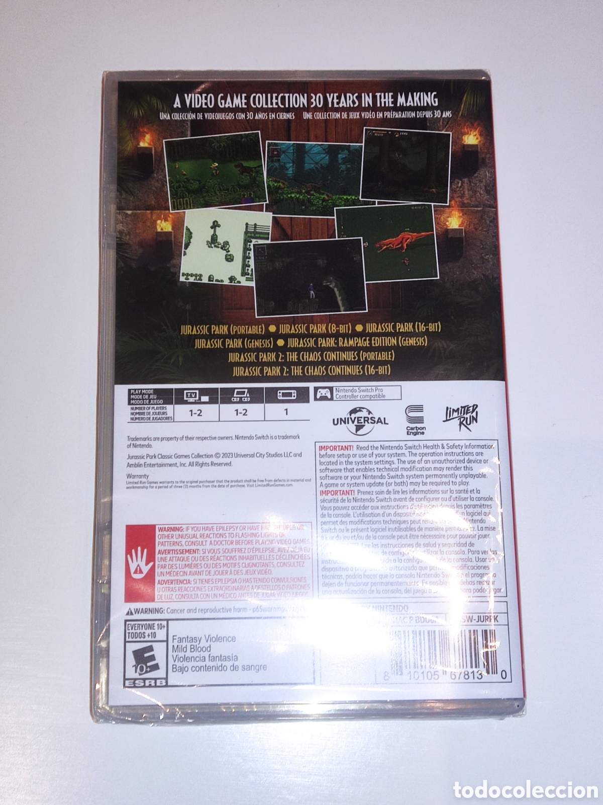 Videojuegos y consolas Nintendo Switch de segunda mano: Jurassic park Classic Games Collection - Foto 2