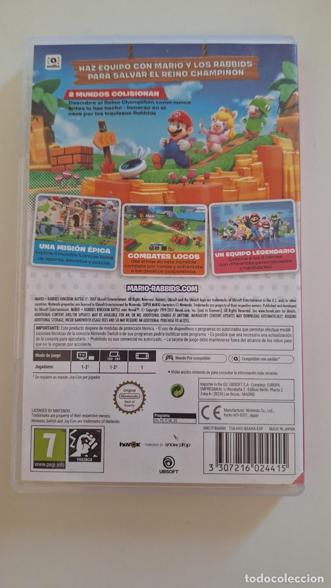 Videojuegos y consolas Nintendo Switch de segunda mano: MARIO RABBIDS KINGDOM BATTLE NINTENDO SWITCH - Foto 2