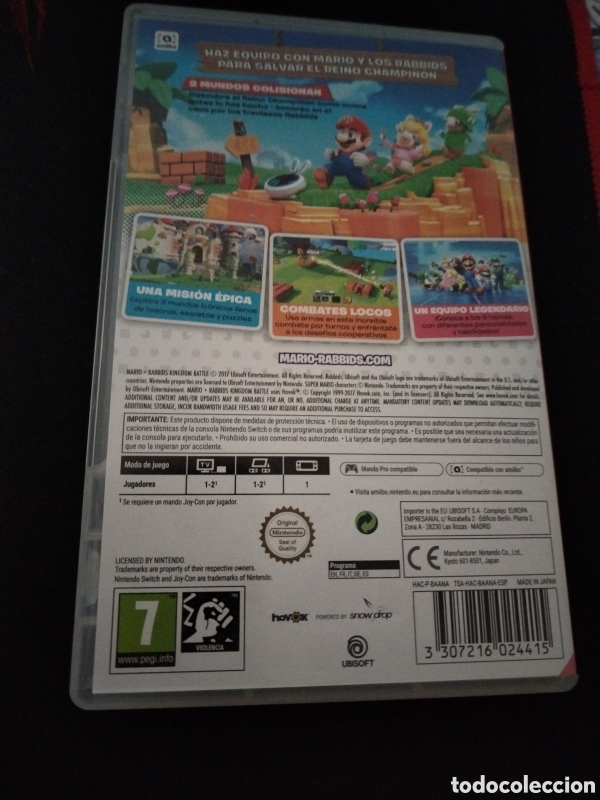 Videojuegos y consolas Nintendo Switch de segunda mano: Mario + Rabbids Kingdom Battle. Nintendo Switch - Foto 2
