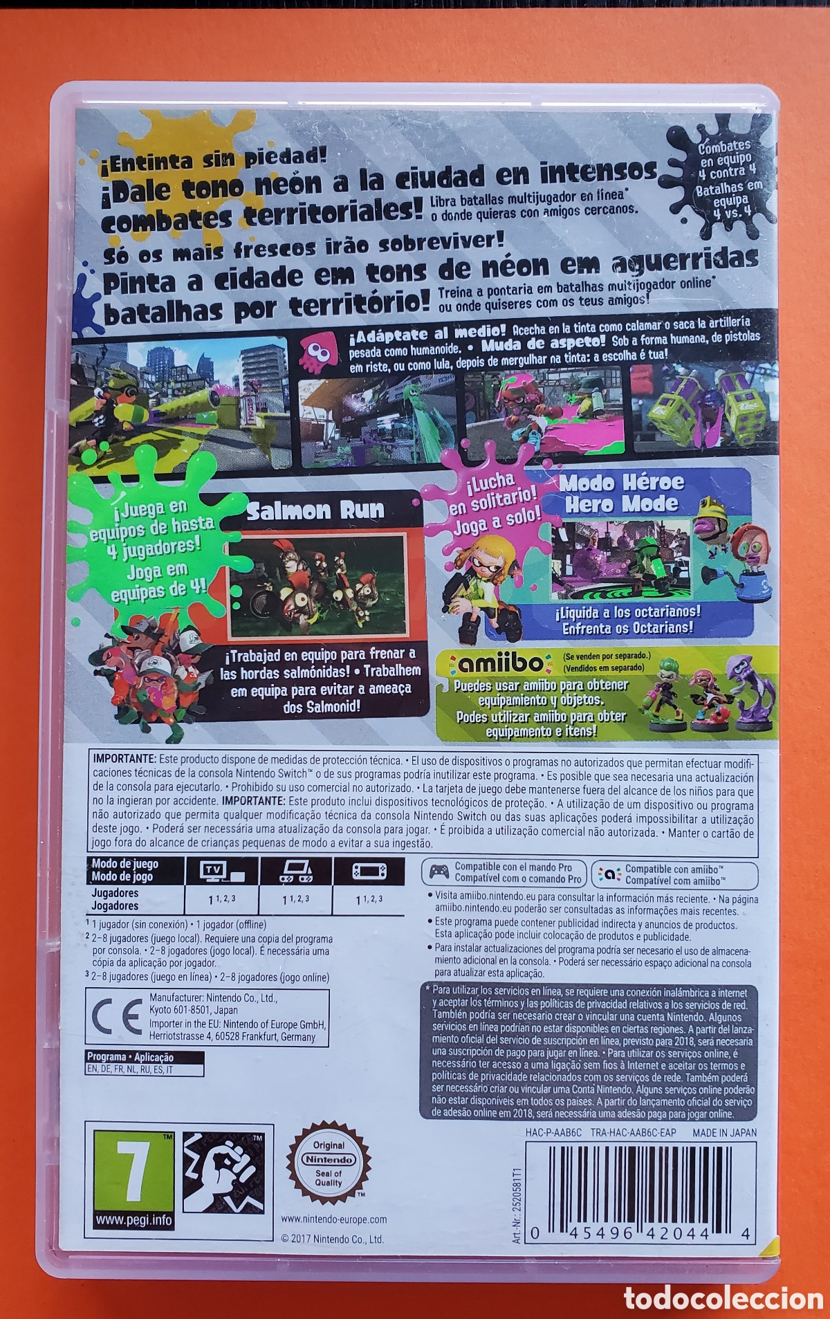 Videojuegos y consolas Nintendo Switch de segunda mano: Caja VACIA . Juego Nintendo Switch. SPLATOON 2 . - Foto 2