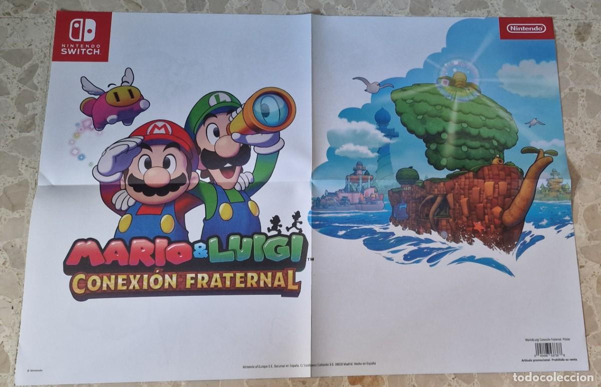 Videojuegos y consolas Nintendo Switch de segunda mano: Mario y Luigi Conexi&oacute;n Fraternal P&oacute;ster - Foto 2