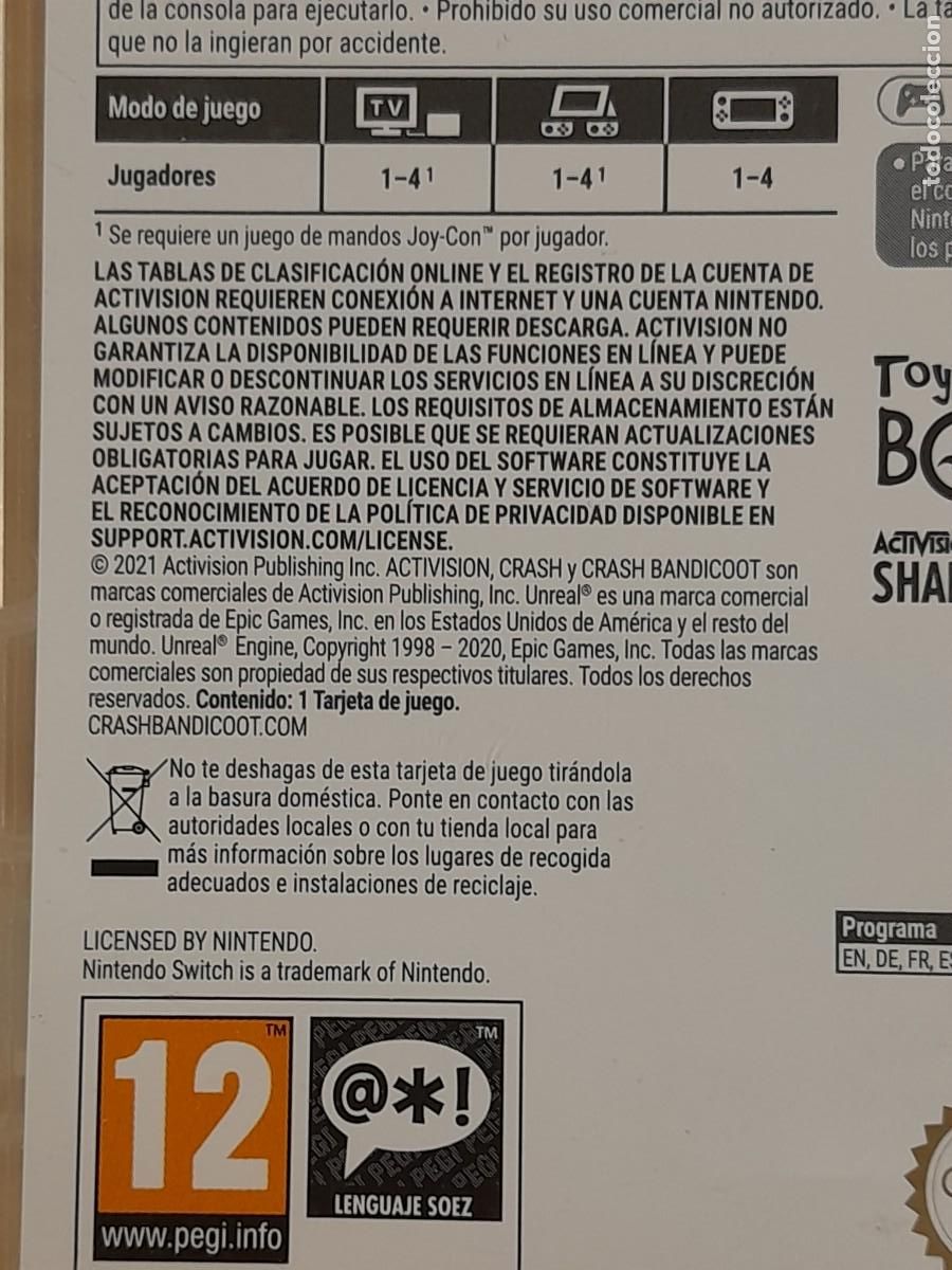 Videojuegos y consolas Nintendo Switch de segunda mano: NINTENDO SWITCH CRASH BANDICOOT 4 ITS ABOUT TIME - Foto 3