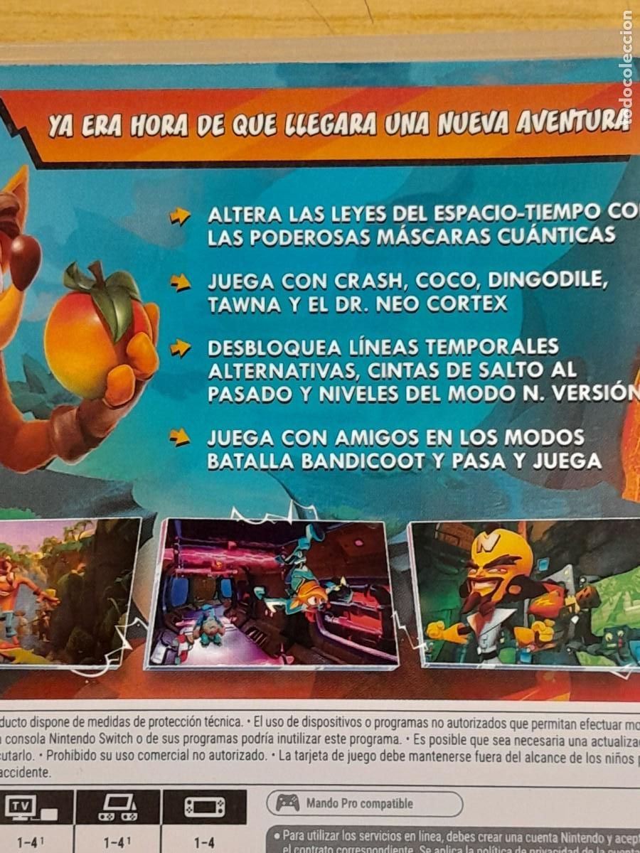 Videojuegos y consolas Nintendo Switch de segunda mano: NINTENDO SWITCH CRASH BANDICOOT 4 ITS ABOUT TIME - Foto 5