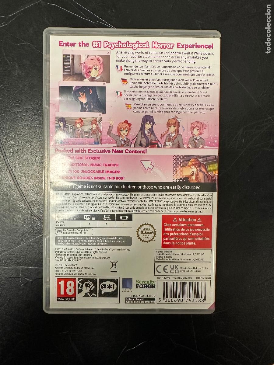 Videojuegos y consolas Nintendo Switch de segunda mano: Doki Doki Literature Club Plus. Nintendo Switch - Foto 3