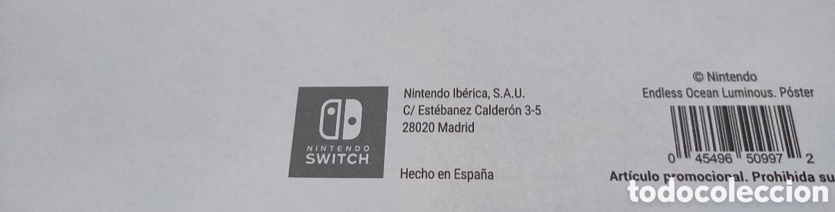 Videojuegos y consolas Nintendo Switch de segunda mano: P&oacute;ster de&nbsp;Endless Ocean Luminous. Nintendo Switch - Foto 2