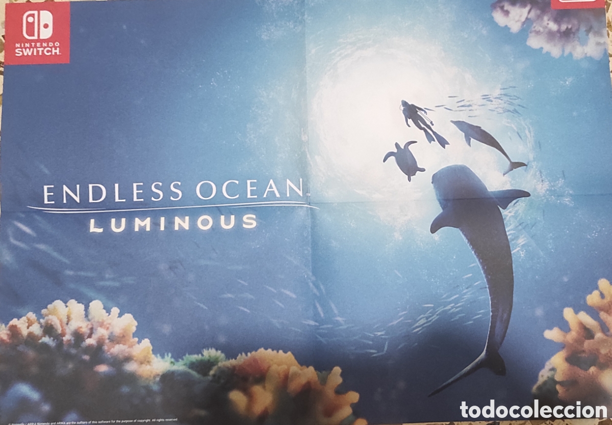 Videojuegos y consolas Nintendo Switch de segunda mano: P&oacute;ster de&nbsp;Endless Ocean Luminous. Nintendo Switch - Foto 1