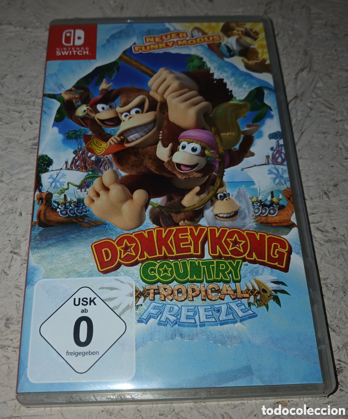 Videojuegos y Consolas Nintendo Switch de segunda mano: Caja y car&aacute;tula videojuego Donkey Kong Country: Tropical Freeze para consola Nintendo Switch. Vacia