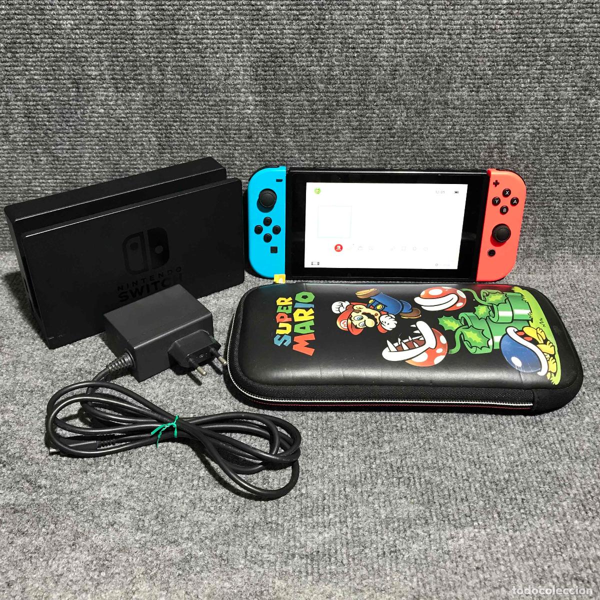 Videojuegos y Consolas Nintendo Switch de segunda mano: CONSOLA NINTENDO SWITCH 32GB+DOCK+AC+FUNDA