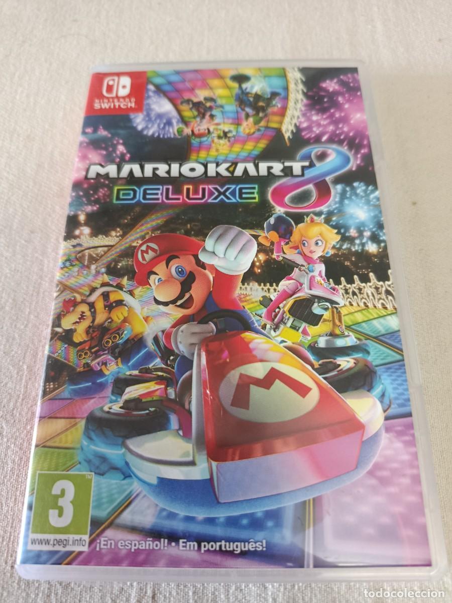 Videojuegos y Consolas Nintendo Switch de segunda mano: Caja y car&aacute;tula Nintendo switch - super Mario kart deluxe 8