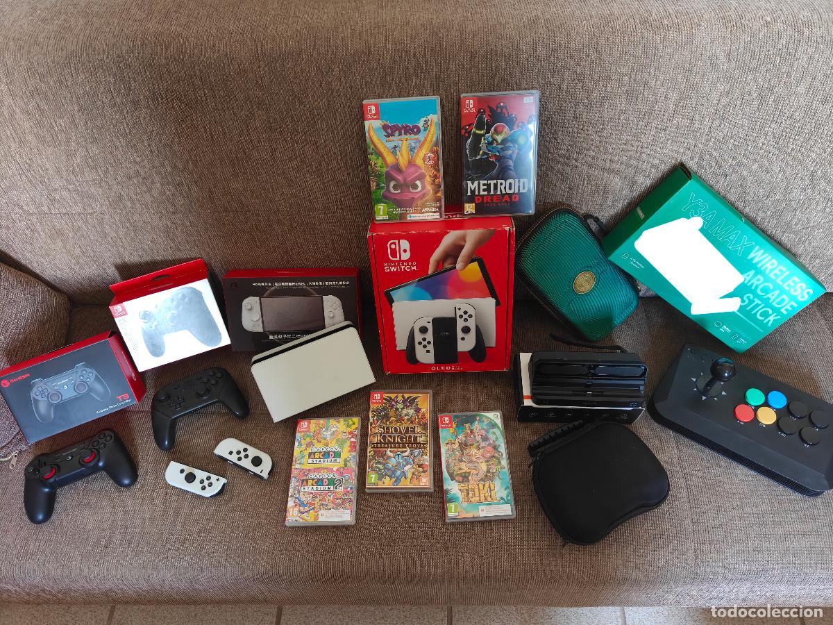 Videojuegos y Consolas Nintendo Switch de segunda mano: lote completo nintendo switch oled
