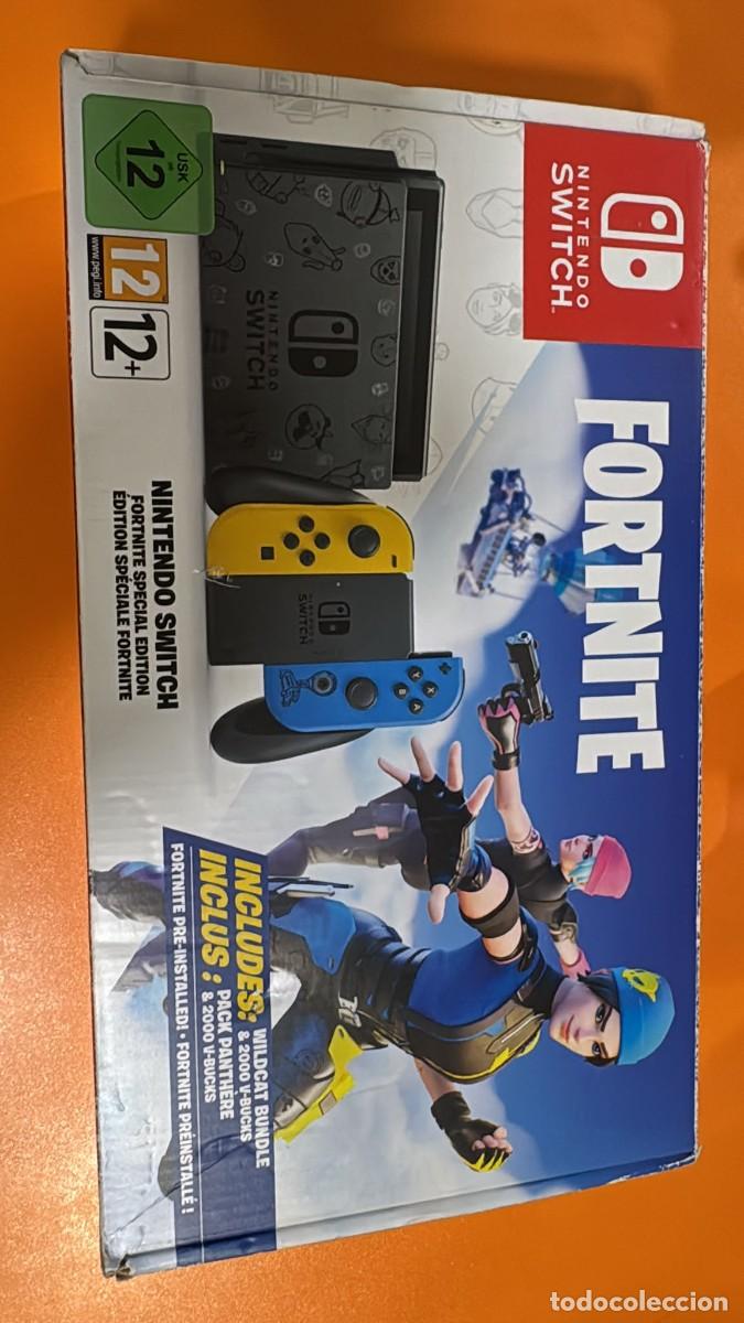 Videojuegos y Consolas Nintendo Switch de segunda mano: Nintendo Switch, Fortnite 32GB + Joy-Con Amarillo/Azul (Sin Juego) incluye caja