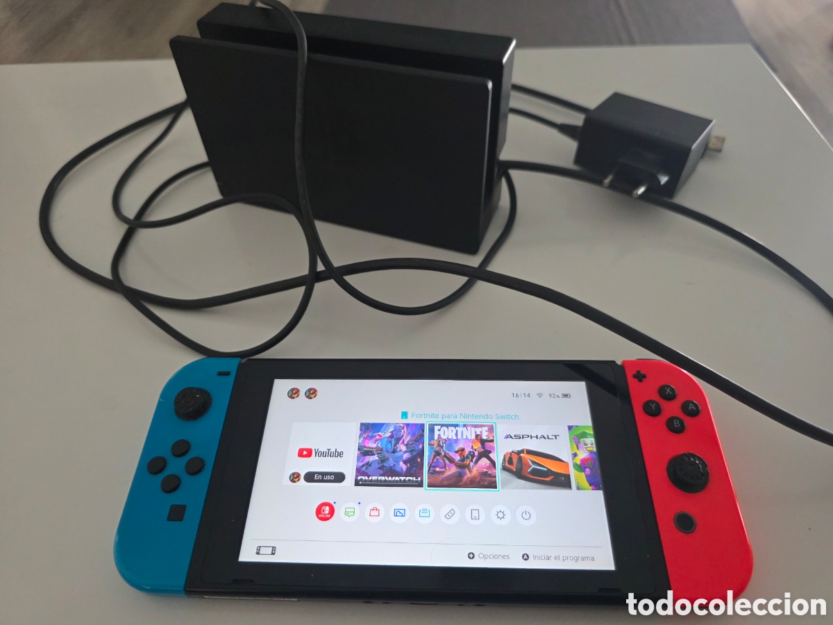 Videojuegos y consolas Nintendo Switch de segunda mano: Nintendo Switch HAC-001(-01) + Dock + 128GB - Foto 2