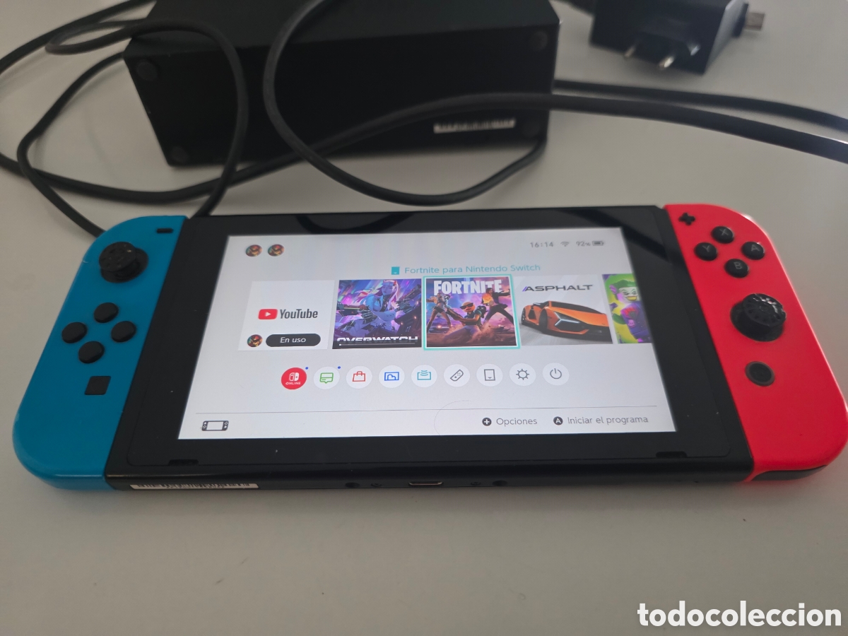 Videojuegos y consolas Nintendo Switch de segunda mano: Nintendo Switch HAC-001(-01) + Dock + 128GB - Foto 4