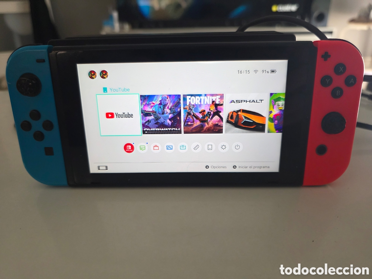 Videojuegos y consolas Nintendo Switch de segunda mano: Nintendo Switch HAC-001(-01) + Dock + 128GB - Foto 5