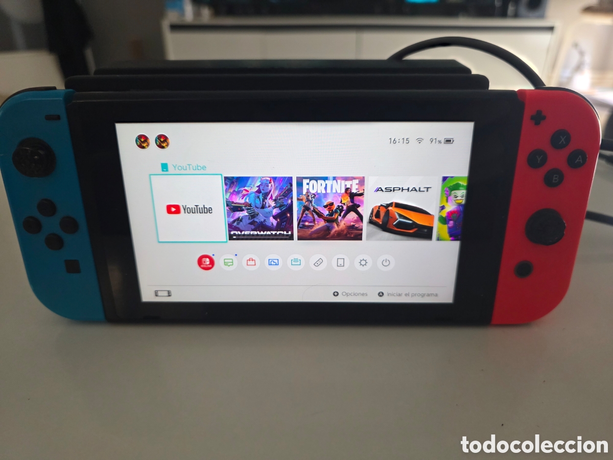 Videojuegos y consolas Nintendo Switch de segunda mano: Nintendo Switch HAC-001(-01) + Dock + 128GB - Foto 6