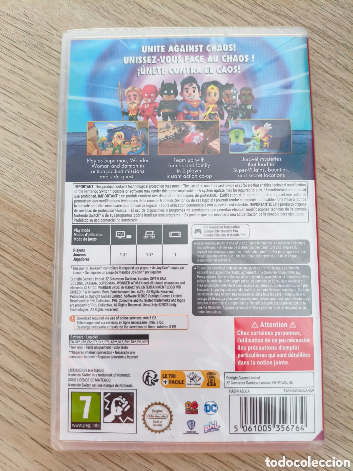 Videojuegos y consolas Nintendo Switch de segunda mano: DC Justice League Cosmic Chaos Nintendo Switch Code in Box precintado - Foto 2