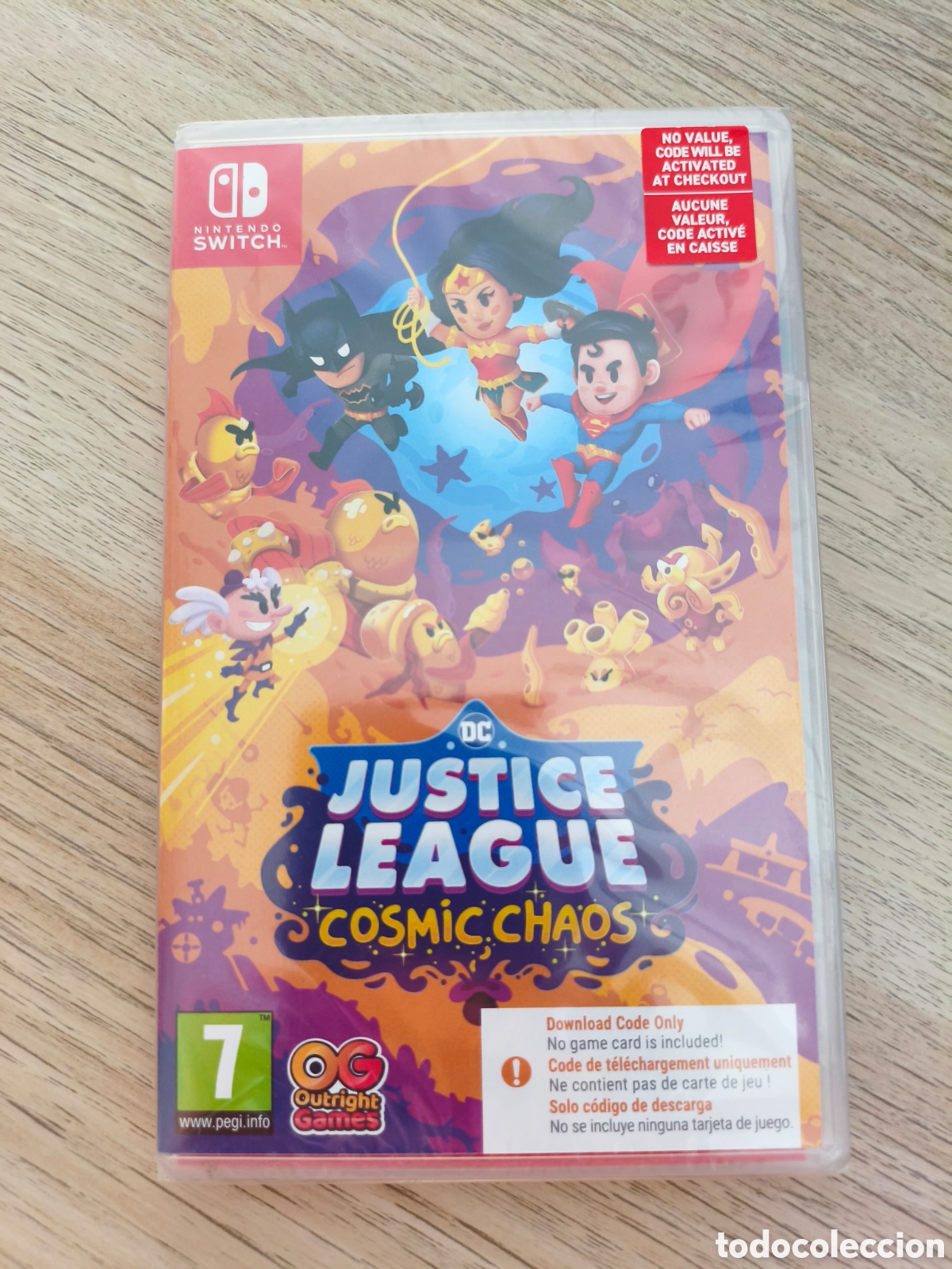 Videojuegos y consolas Nintendo Switch de segunda mano: DC Justice League Cosmic Chaos Nintendo Switch Code in Box precintado