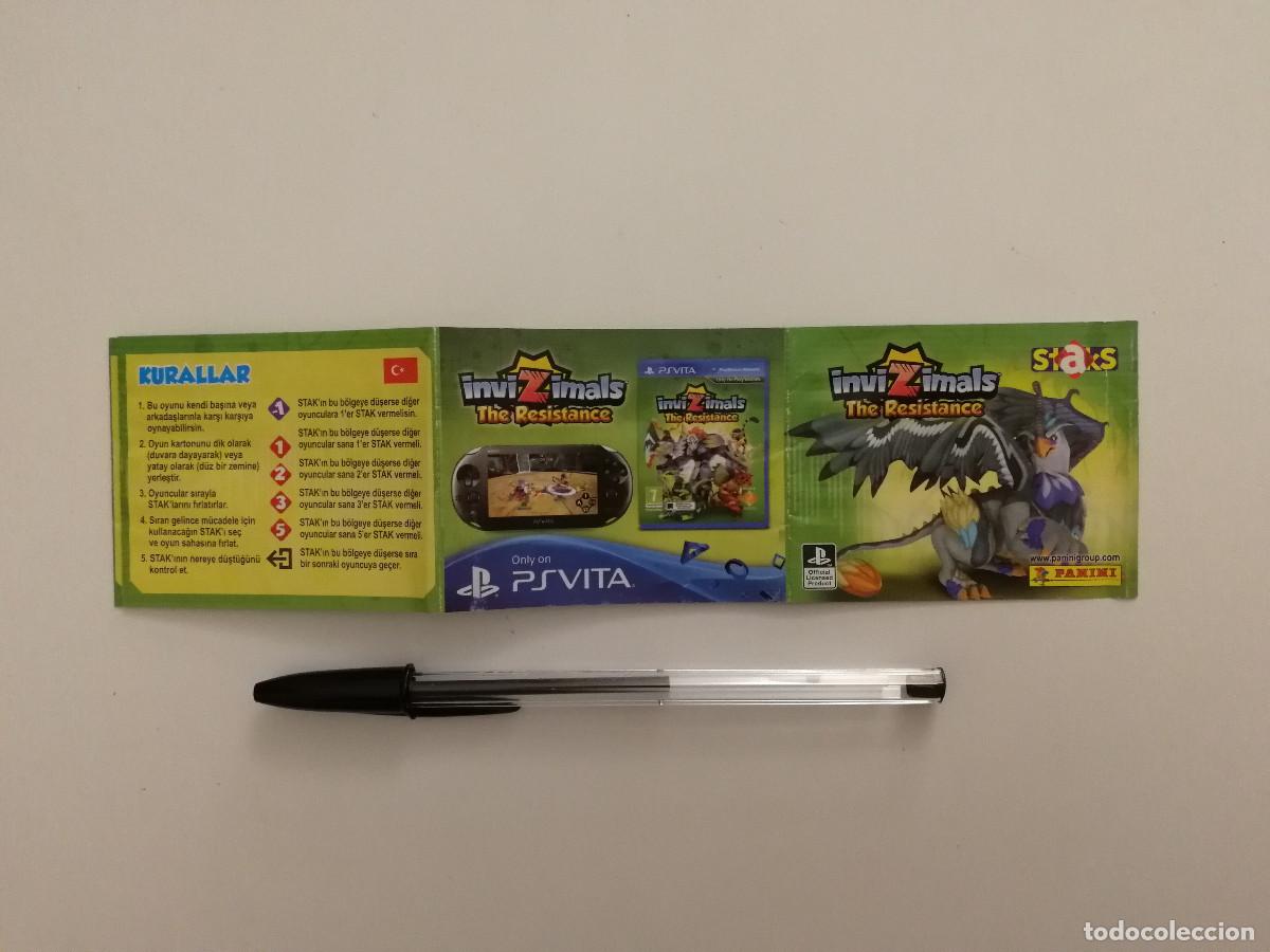 Videojuegos y Consolas PS Vita de segunda mano: FOLLETO ORIGINAL - INVIZIMALS THE RESISTANCE - VITA PS PLAYSTATION -PUBLICIDAD-PANINI -REGLAS STAKS
