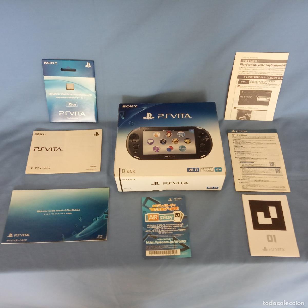 Videojuegos y consolas PS Vita de segunda mano: Caja de consola PS Vita - Black con cartones interiores, instrucciones - Original de Jap&oacute;n, 2013